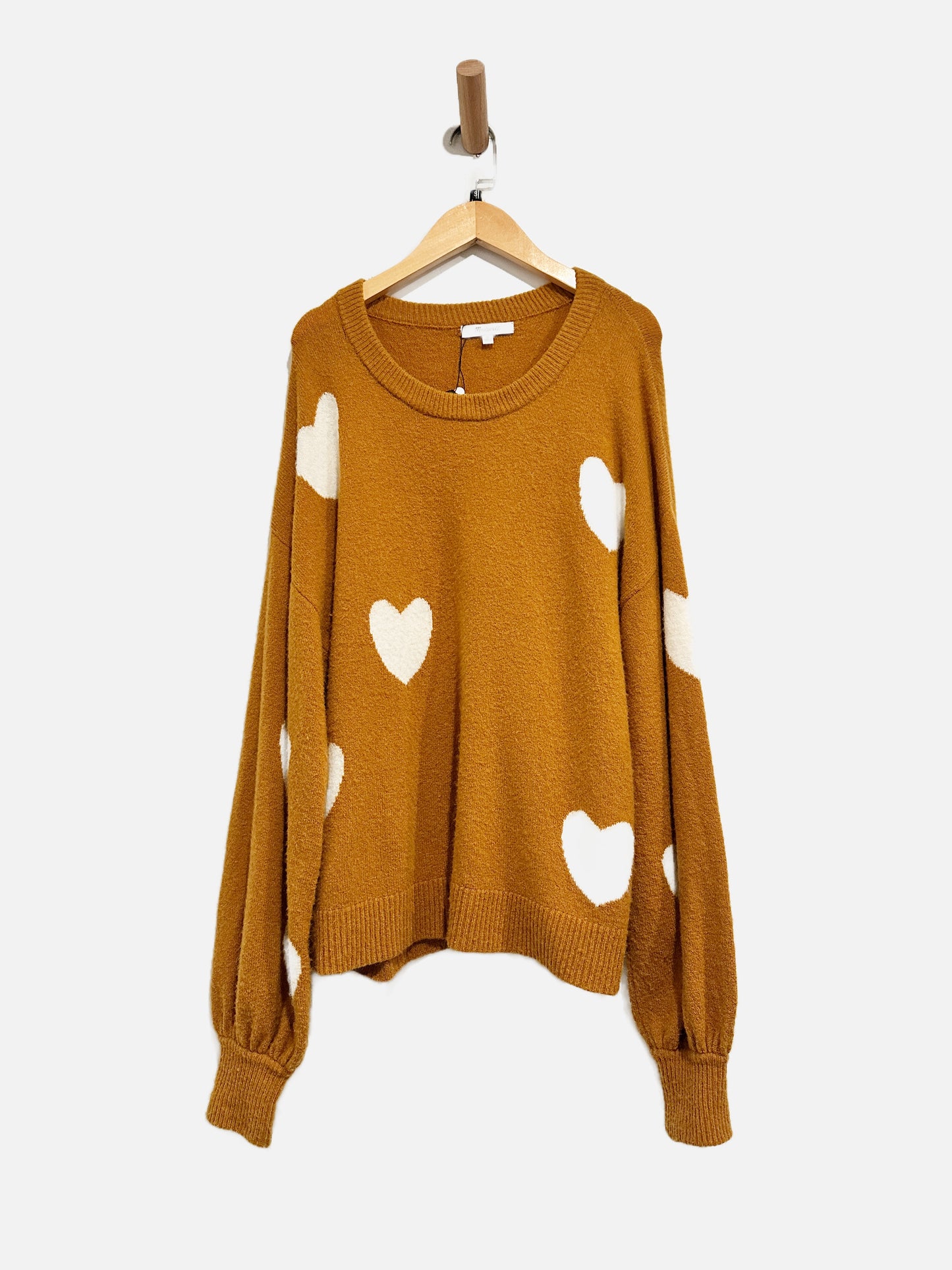 Madewell Yellow Heart Sweater - Small