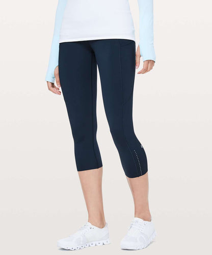 Lululemon Fast & Free Crop II 19” in True Navy - 2