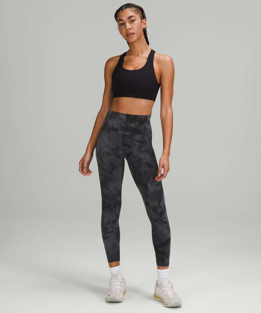 Lululemon Wunder Train High-Rise Tight 25" in Diamond Dye Pitch Grey Graphite Grey - 14