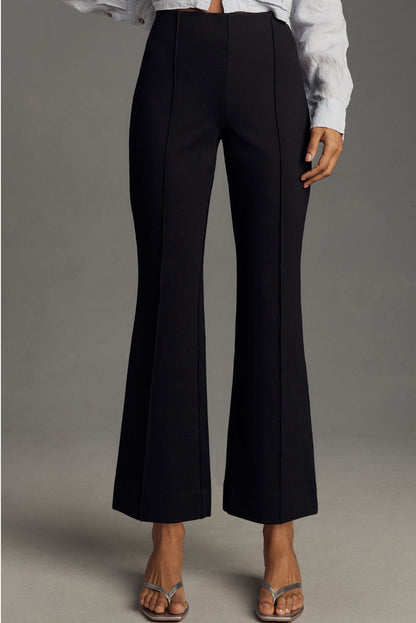 Anthropologie Maeve The Margot Kick-Flare Cropped Pants in Black - Small