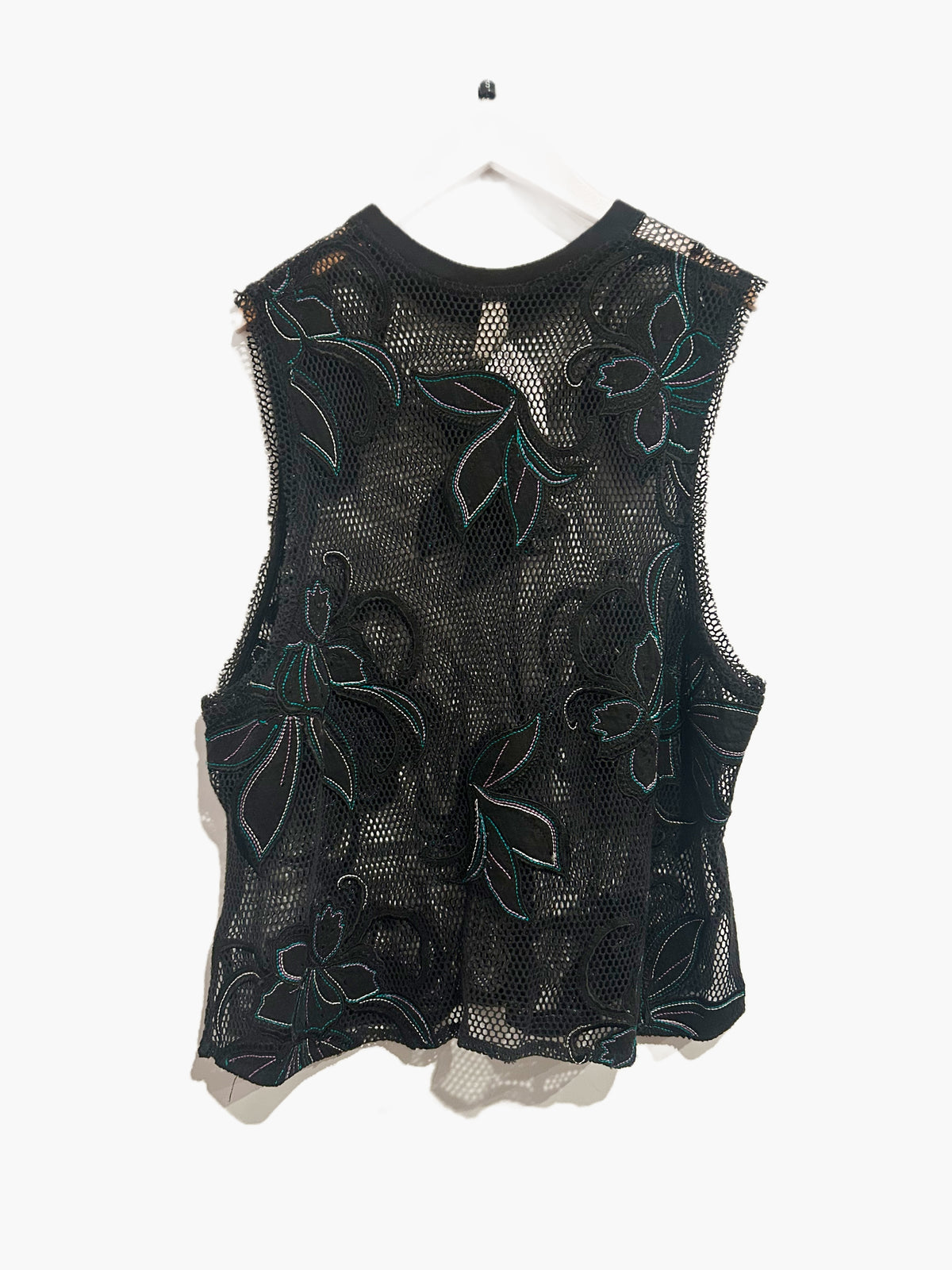 Free People Mesh Floral Muscle Tank - Small