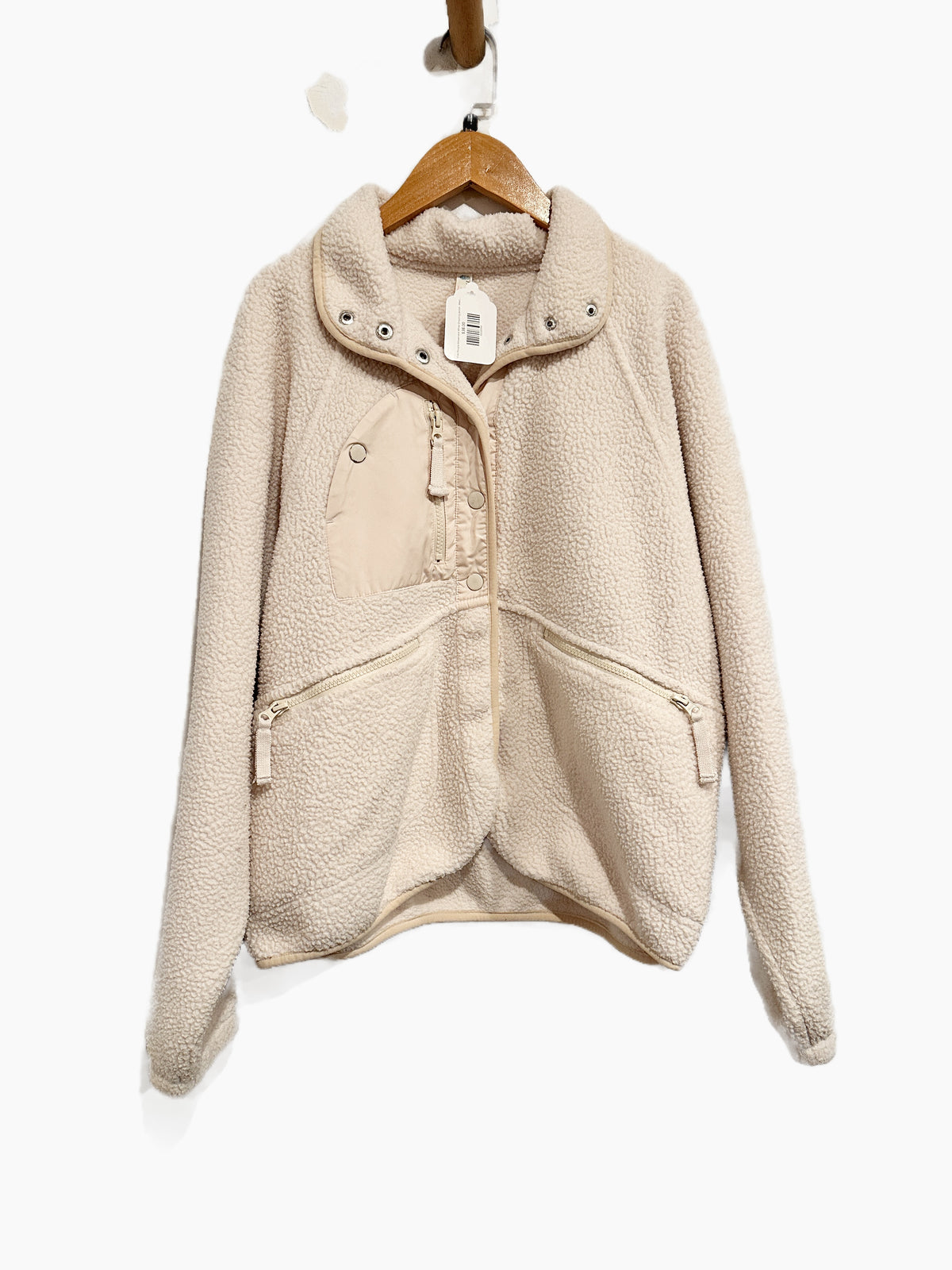 Free People Movement Hit The Slopes Fleece Jacket in Canvas - Medium