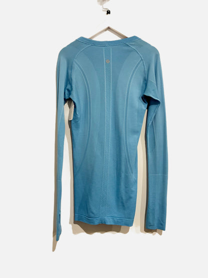 Lululemon Swiftly Tech Long Sleeve Crew in Aqua Smoke - 4
