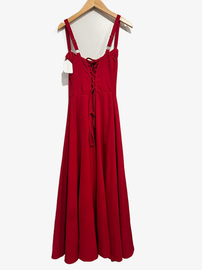 Red Corset Maxi Dress