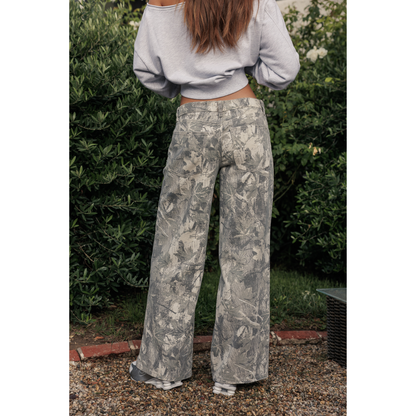 Refrain Camo Wide Leg Jeans - 27