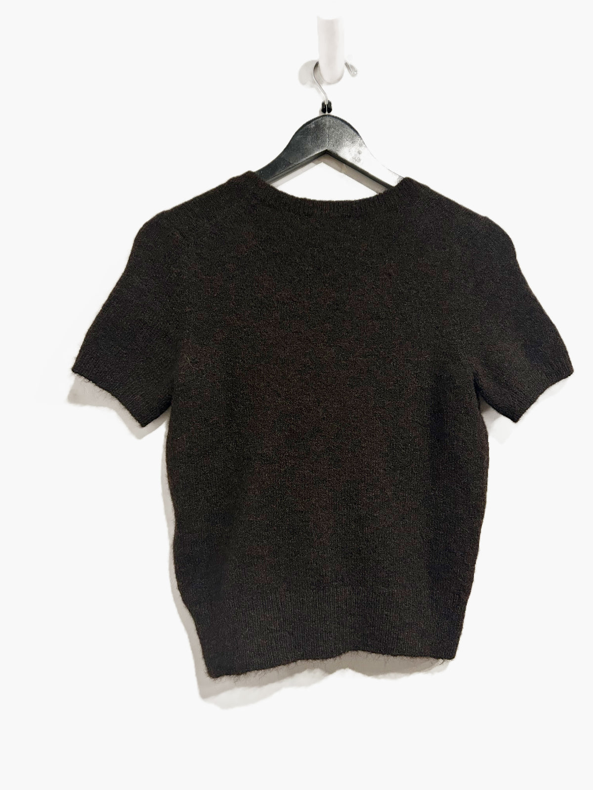 Calvin Klein Wool Blend Short Sleeve Sweater - XS