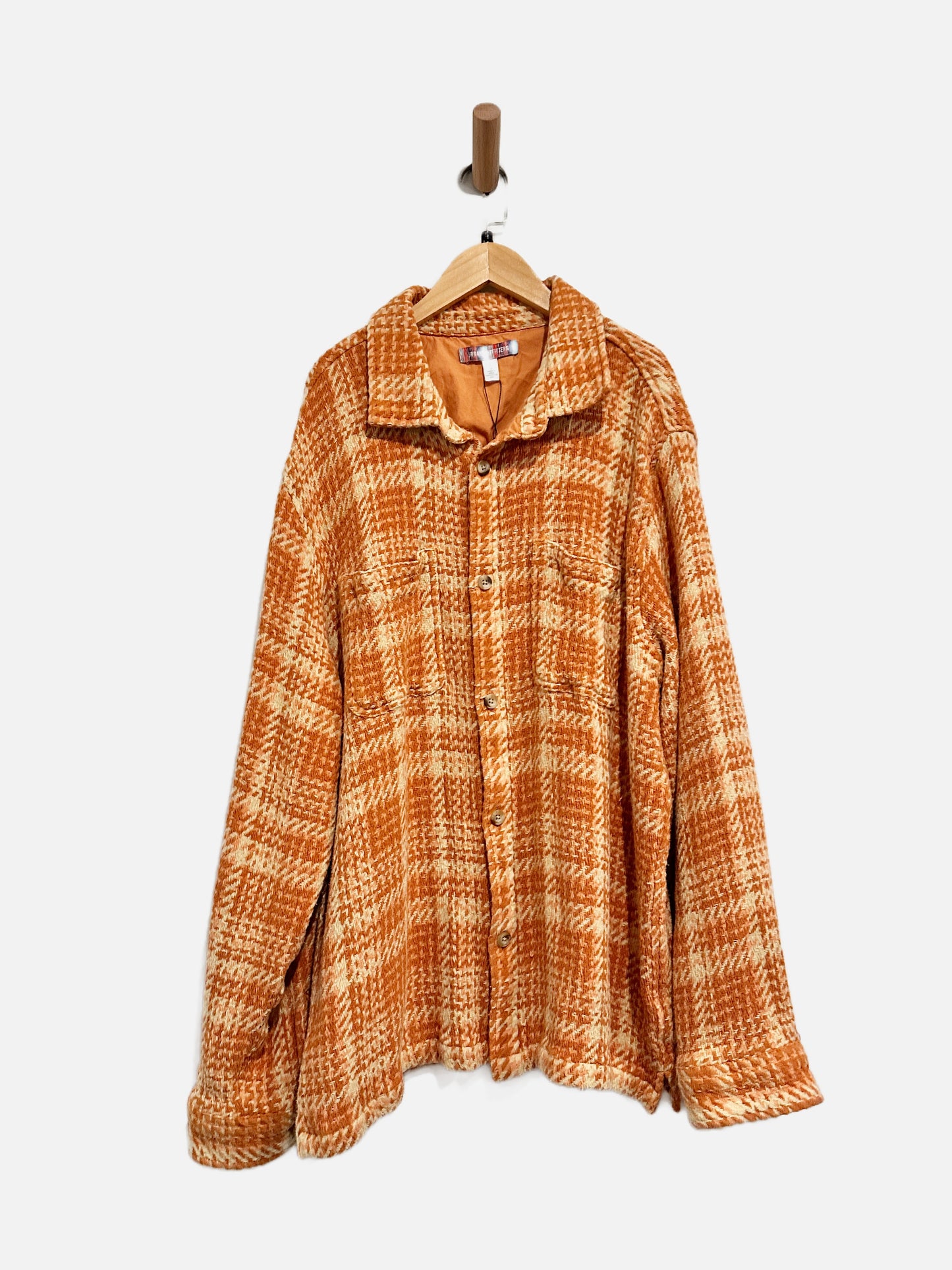 Urban Outfitters Orange Woven Shacket - Large