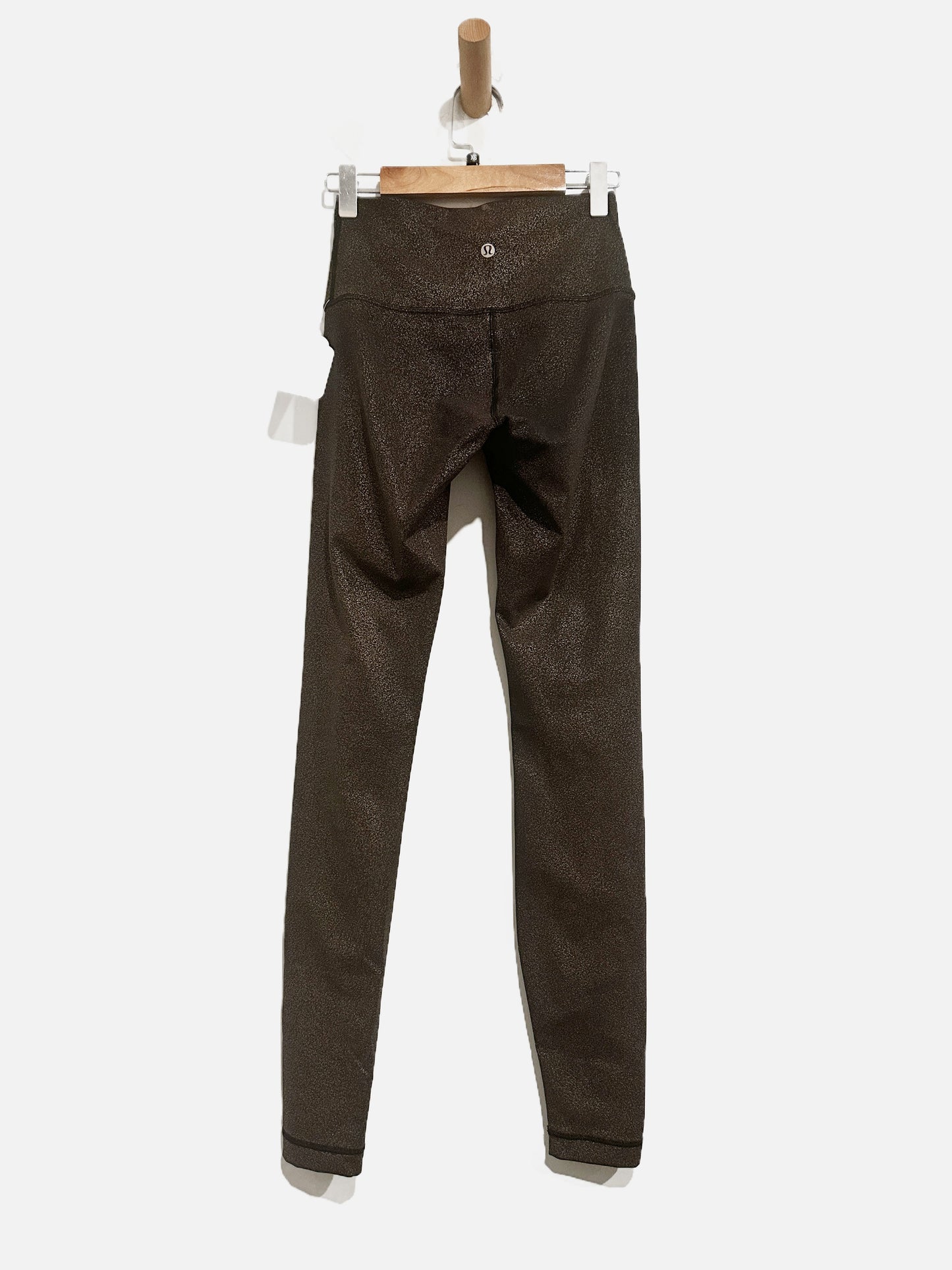 Lululemon Black and Gold Speckled Leggings - 2