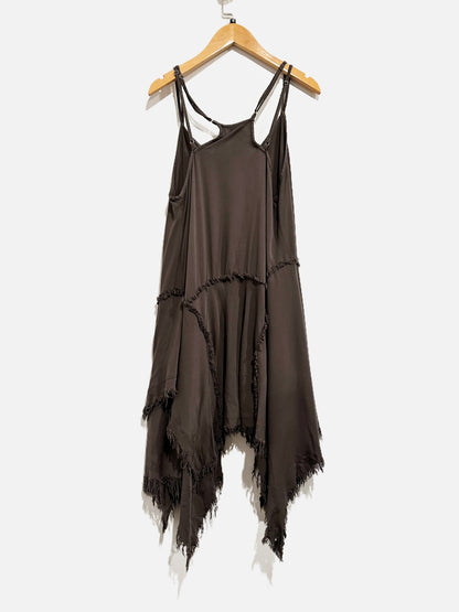 Free People Grey Fringe Mini Dress - XS