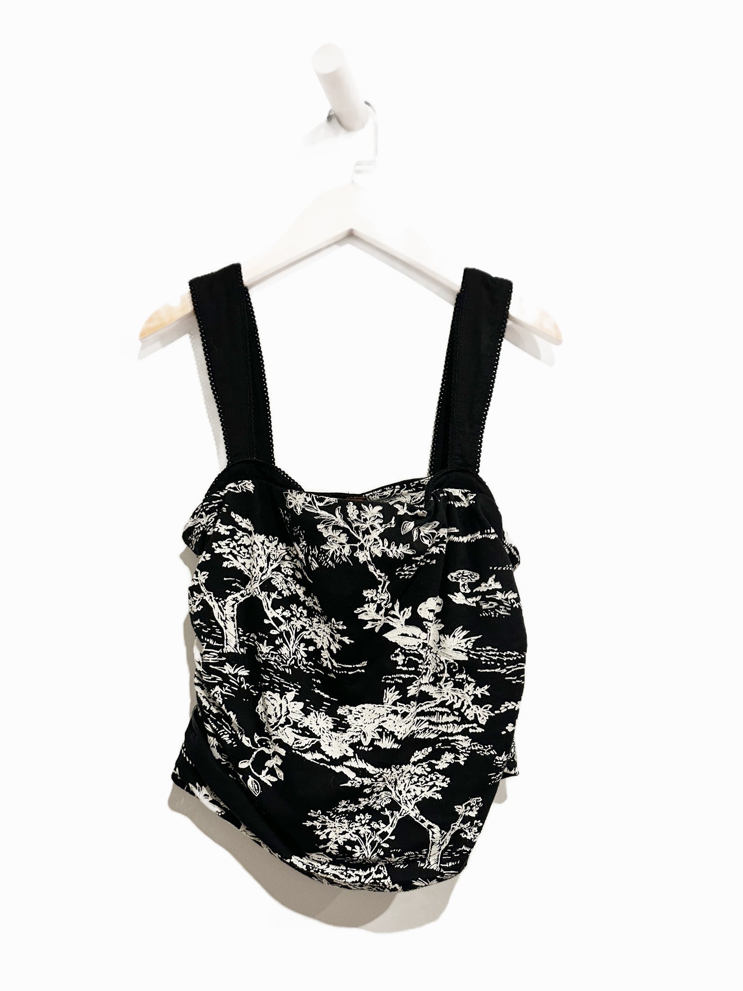 Free People 2 Tone Printed Tank in Black - Small