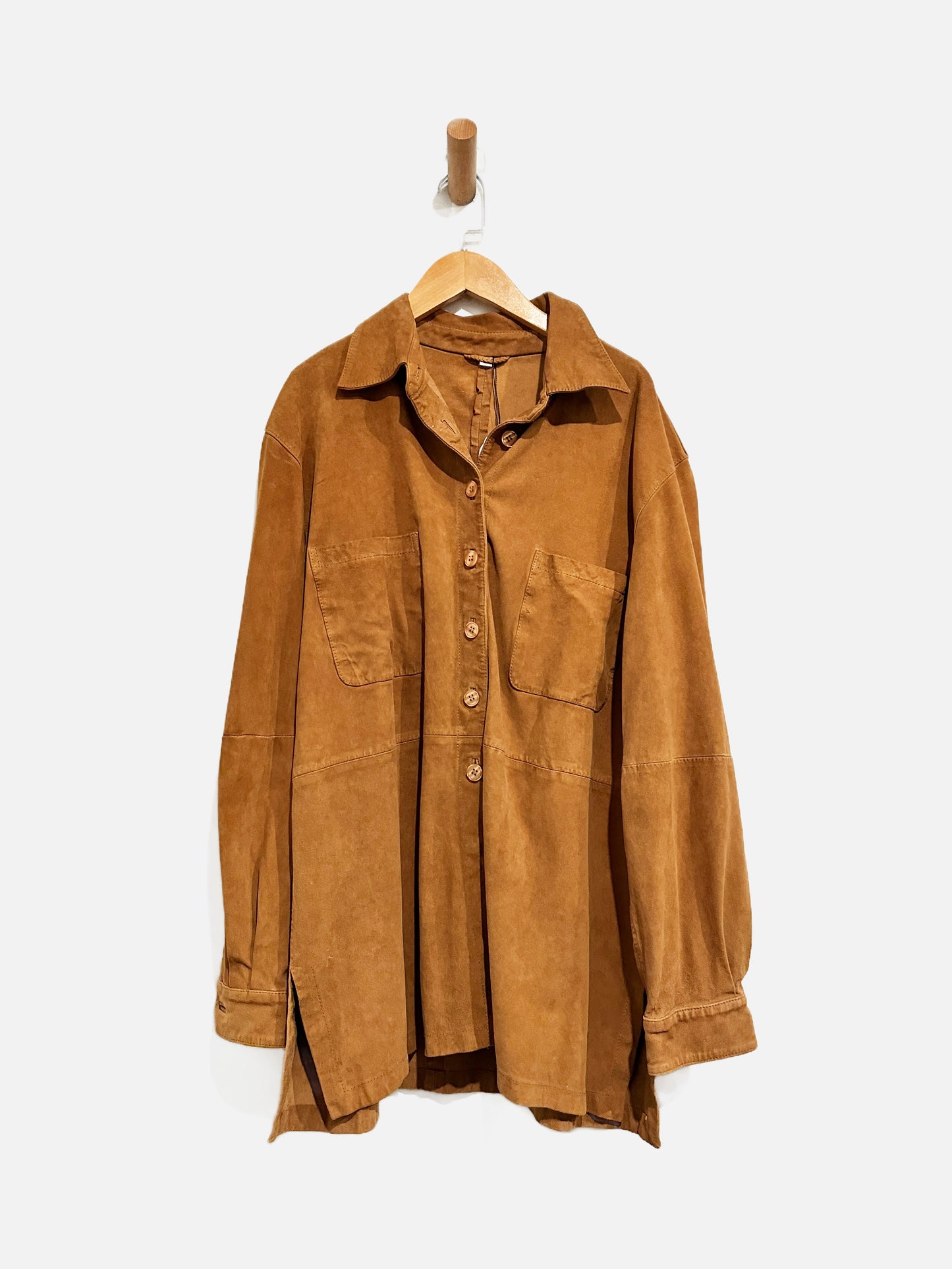 Brown Leather Shacket -42