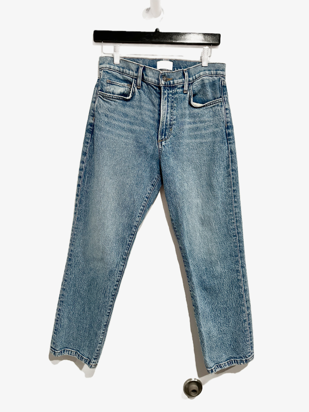 Favorite Daughter The Dot Mid Rise Straight Ankle Jeans in Westminster - 27