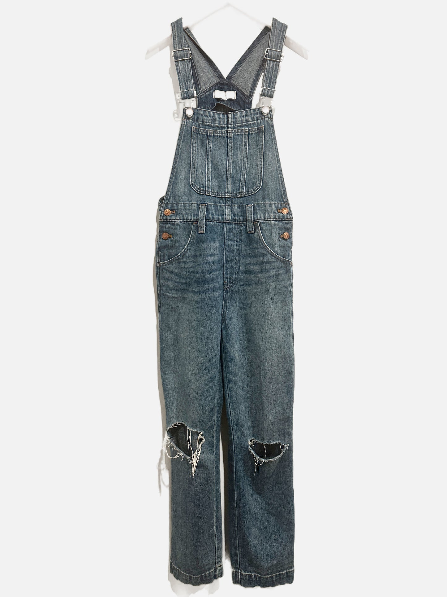Madewell Straight-Leg Overalls in Bernard Wash - XS