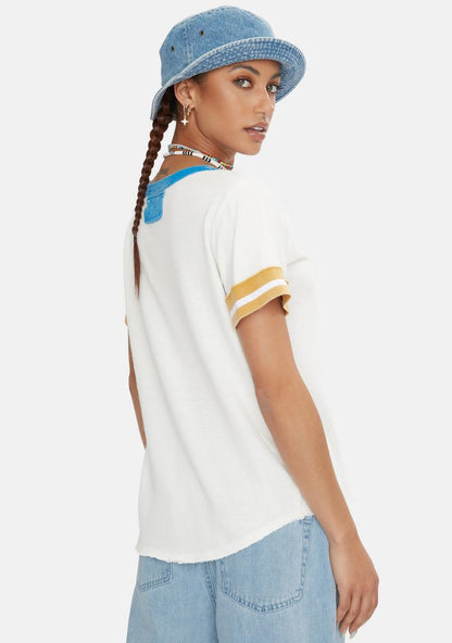 Free People Let’s Do This Ringer Tee  - Small