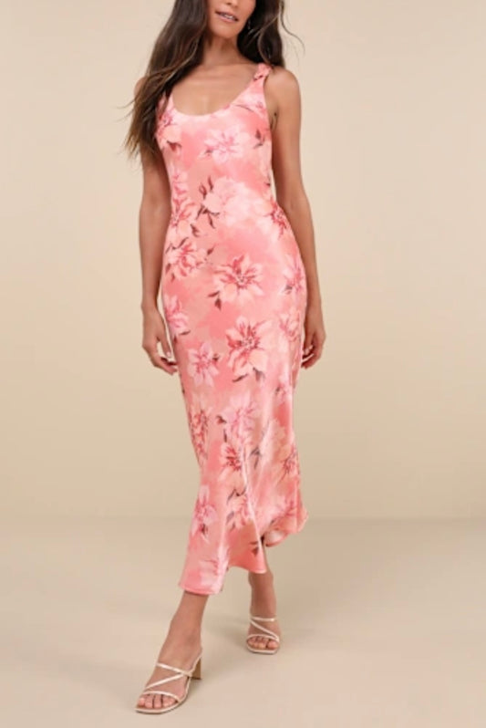 Lulus NWT Pink Floral Dress - Medium