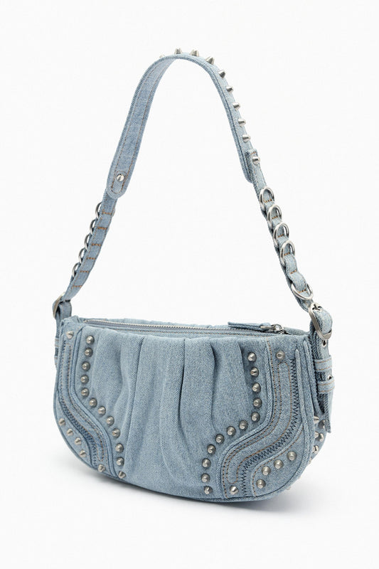 Zara Denim Studded Mini Bag