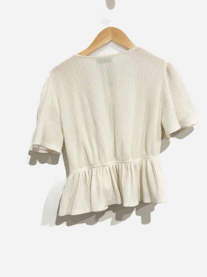 Urban Outfitters Rory Ribbed Plunging Babydoll Top- Medium