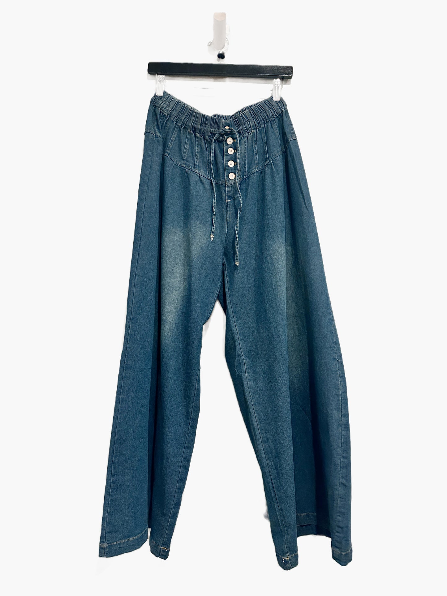 Pleated Wide Leg Pants - Medium