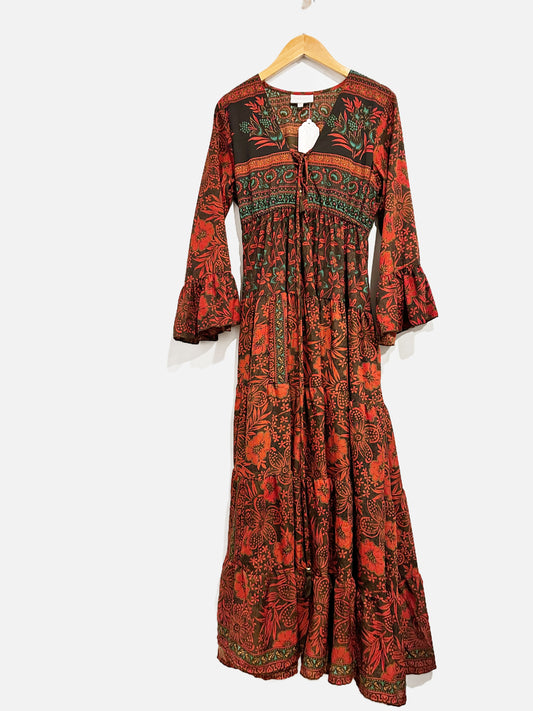 Boemo Red Floral Maxi Dress - Small