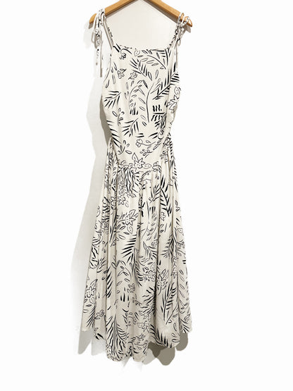 Promesa Blooming Artistry Floral Drop-Waist Midi Dress - Small