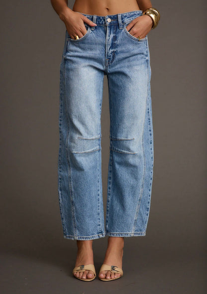 12th Tribe Light Wash Barrel Roll Jeans - 29