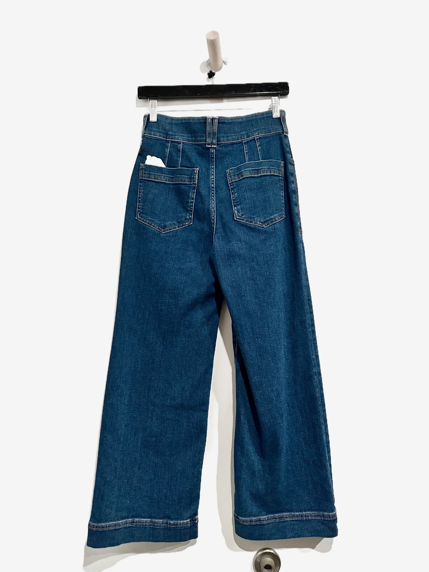 Anthropologie Pilcro The Skipper Seamed High-Rise Cropped Wide-Leg Jeans - 26