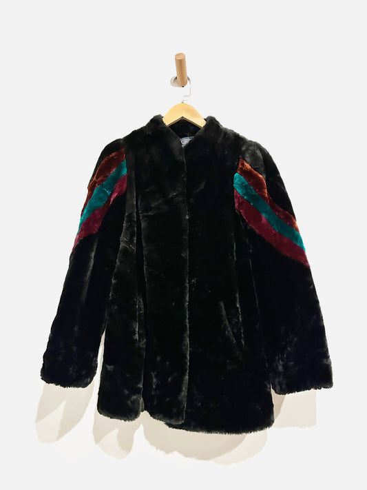 Carol Horn VIntage Black Faux Fur Jacket