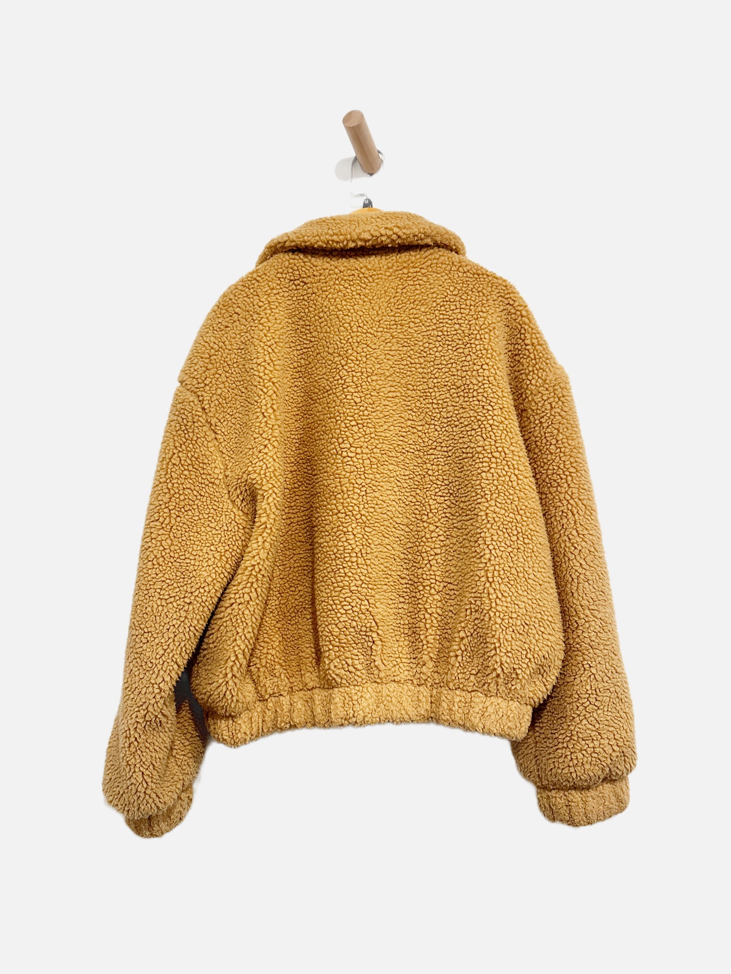 Urban Outfitters Tan Teddy Jacket - Medium