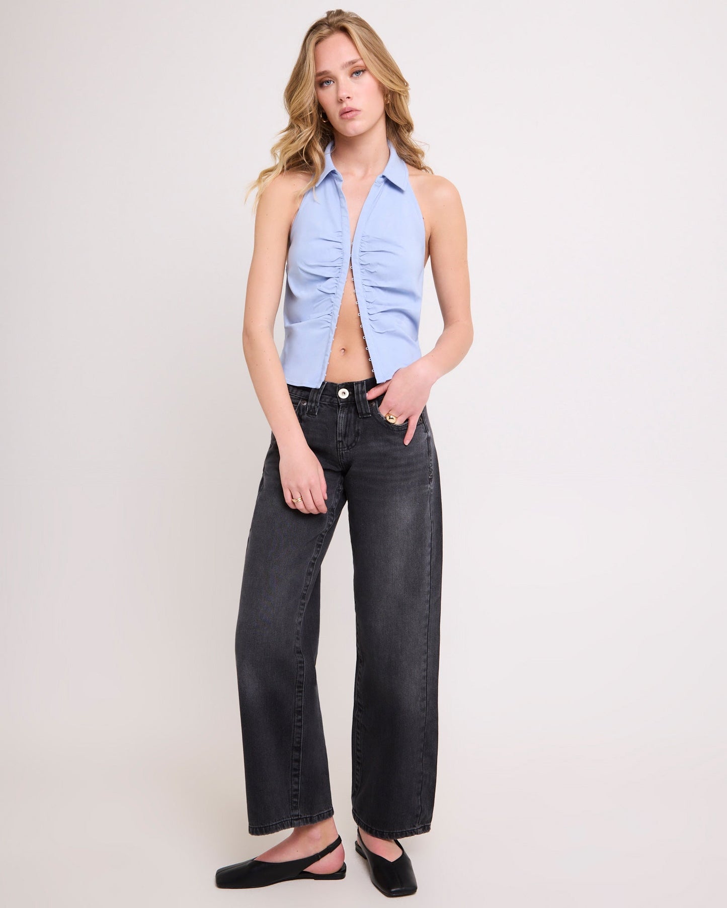 Urban Outfitters BDG Black Wide Leg Jeans - 25