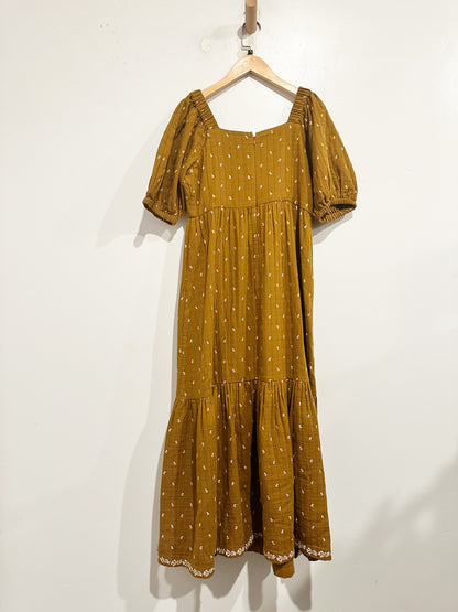 Madewell Quilted Tiered Floral Midi Dress - 4