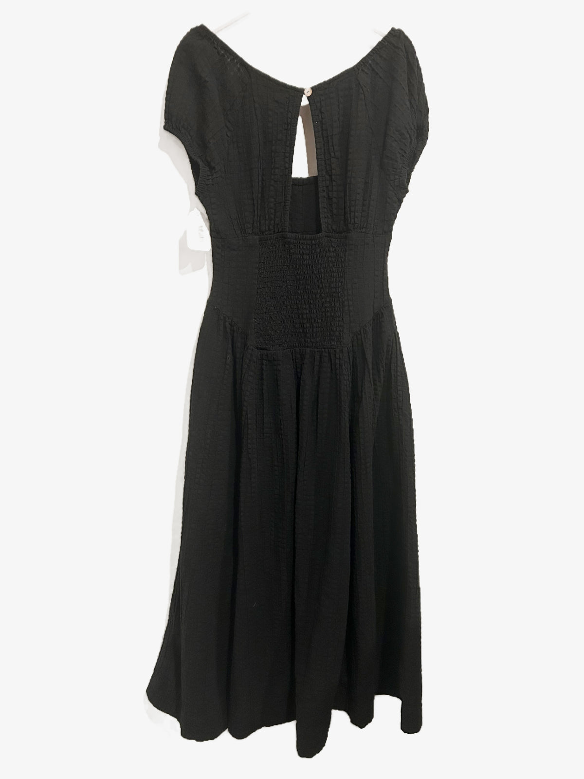 Free People Free-est Ciara Pucker Midi Dress in Black - Small