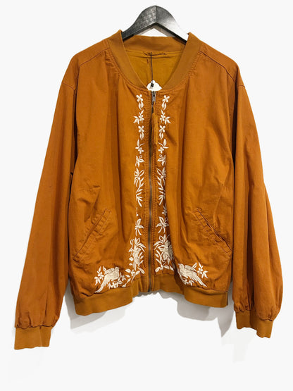 Orange Embroidered Jacket