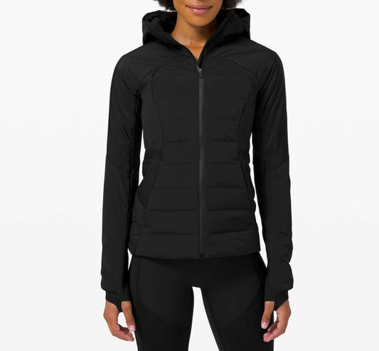 Lululemon Down for it All Black Hooded Puffer Jacket - 4