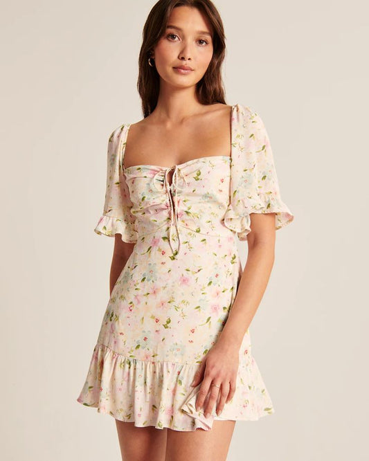 Abercrombie & Fitch Pink Floral Mini Dress - Medium
