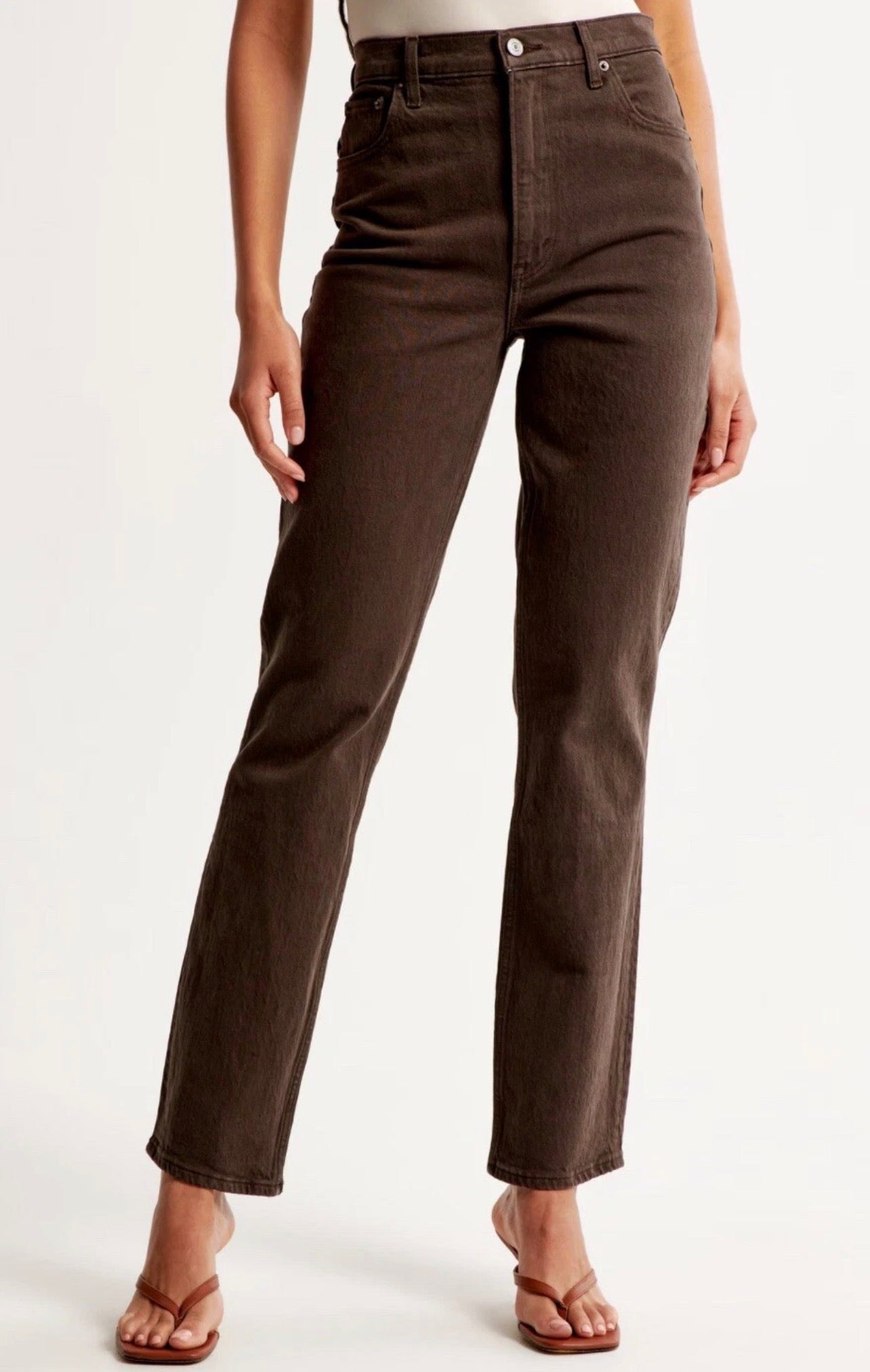 Abercrombie & Fitch Brown Straight Leg Jeans - 25