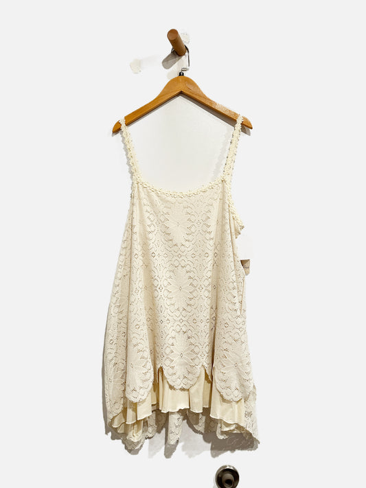 Free People NWT Cream Lace Tunic - Medium