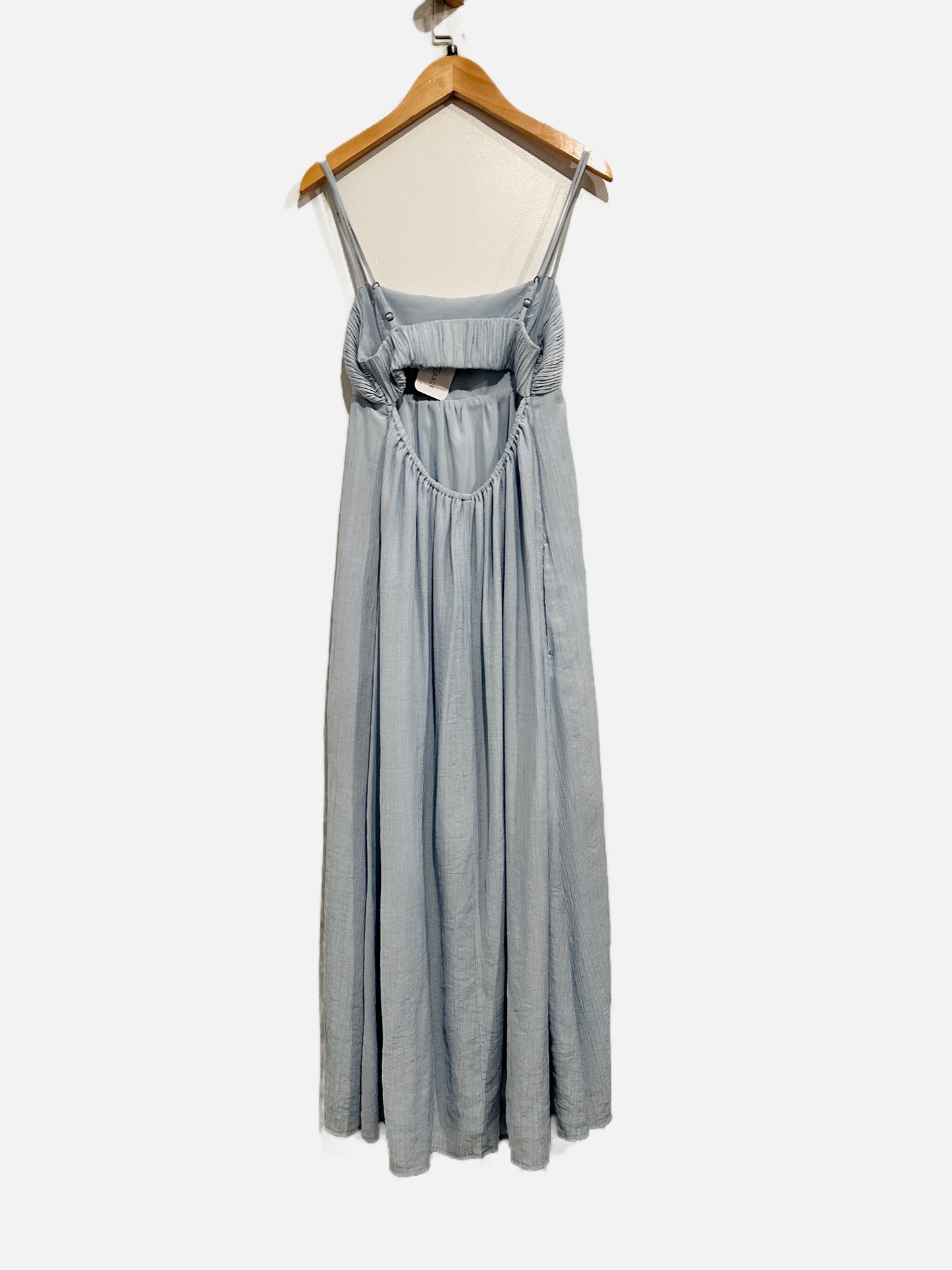 Abercrombie & Fitch Blue Crinkle Textured Maxi Dress - XSP