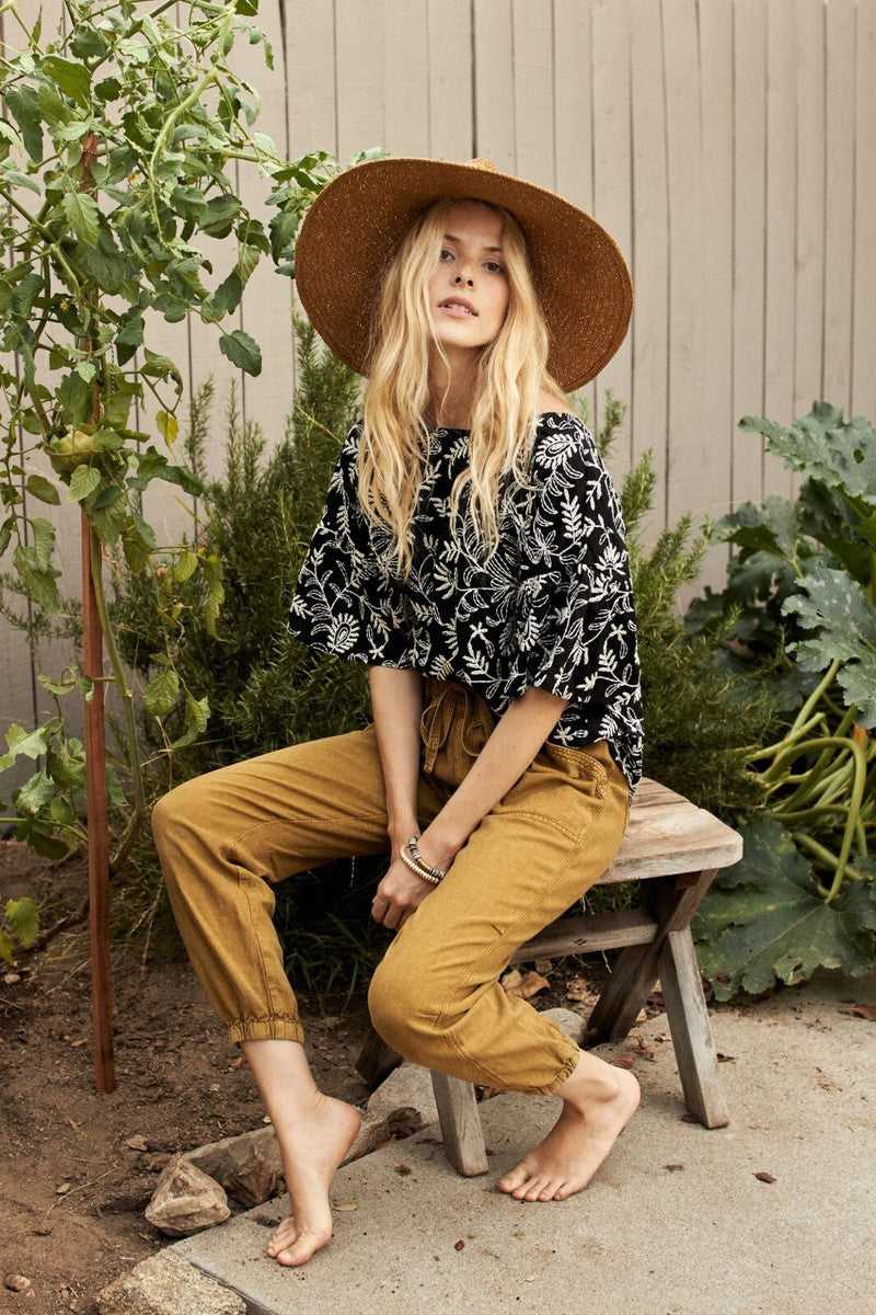 Anthropologie Rhys Utility Jogger in Moss Yellow - Small