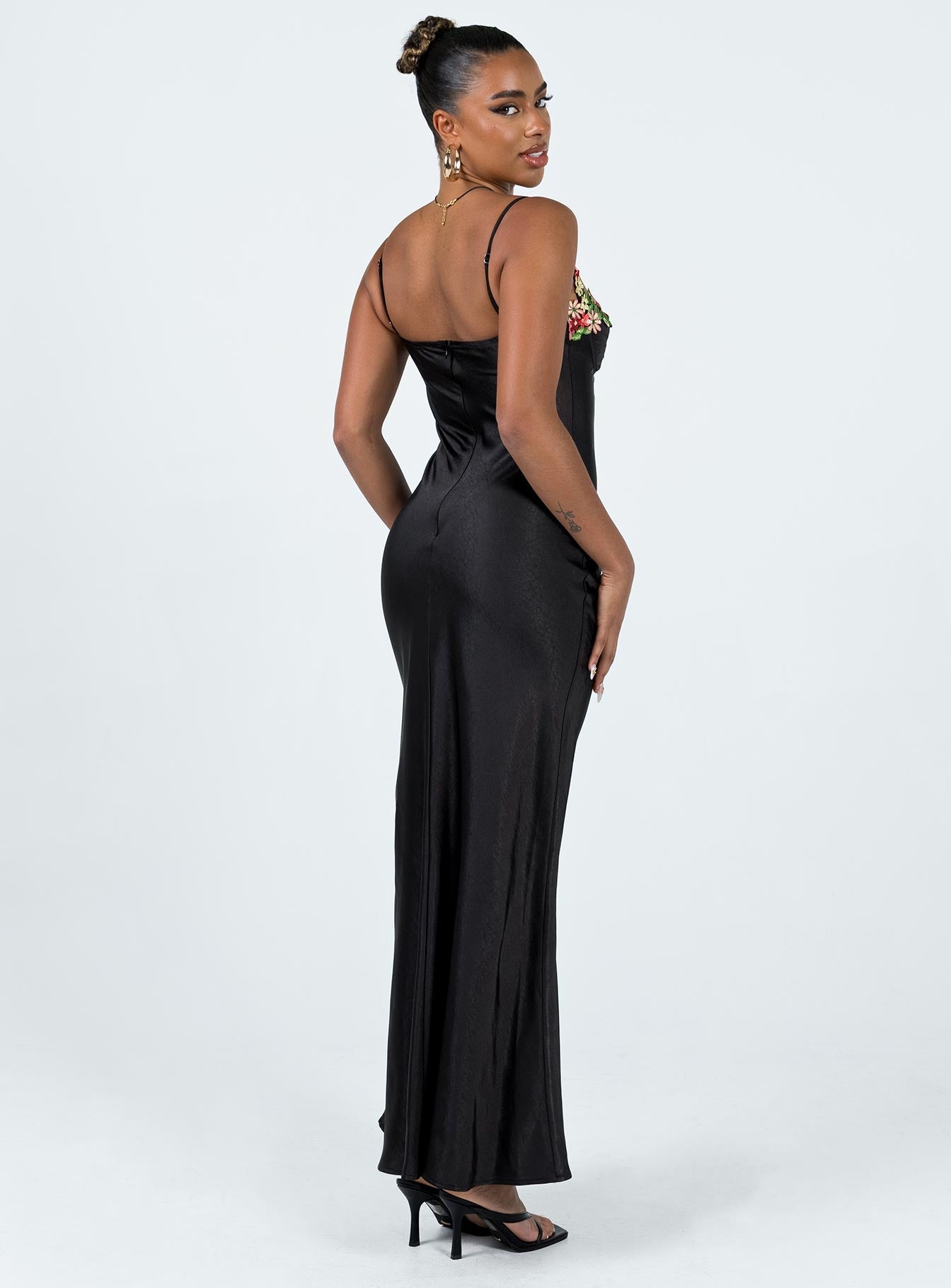 Princess Polly Kenzie Floral Maxi Dress in Black - 2