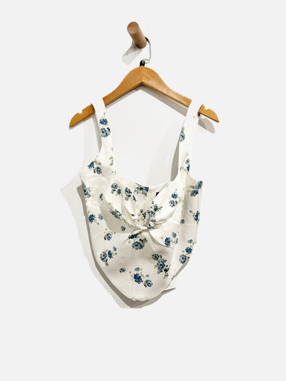 Bardot NWT Blue Floral Cello Bustier - 4