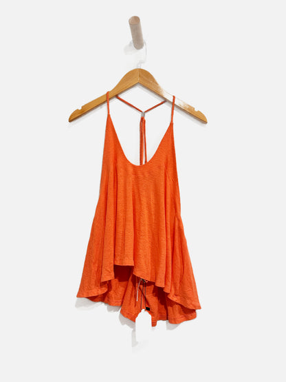 Free People Long Weekend Halter Tank in Watermelon - Large
