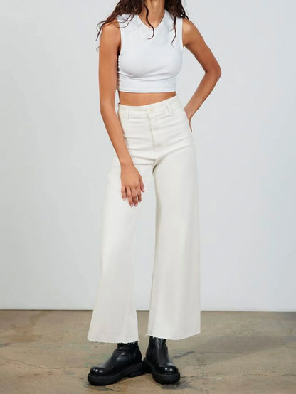 Zara Marine Straight Leg Jeans in White - 8