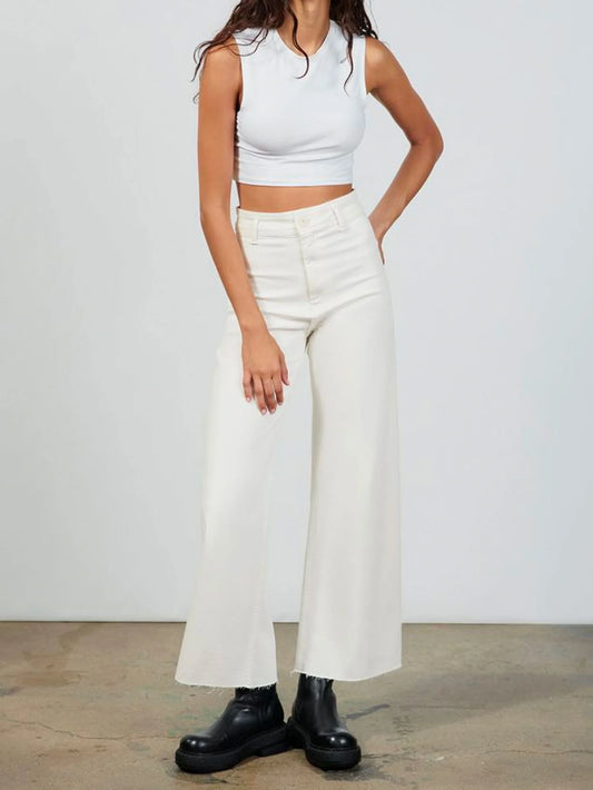 Zara Marine Straight Leg Jeans in White - 8