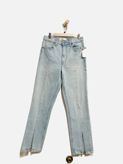 Abercrombie & Fitch Light Wash Split Hem Jeans - 27