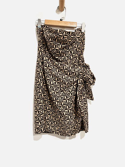 Urban Outfitters Juliette Black Geo Wrap-Around Mini Dress - Small