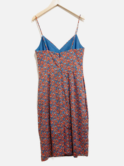 J. Crew Red Floral Midi Dress-4