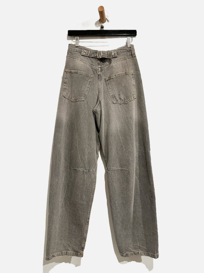 Urban Outfitters BDG Logan Buckle Baggy Barrel Jeans in Gray- 25