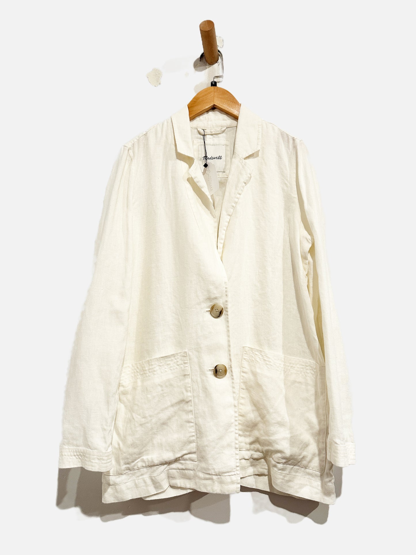 Madewell White Linen Blazer - Small