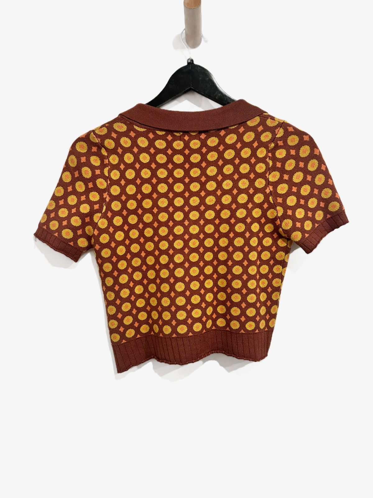 Cotton On Brown and Yellow SS Cardigan - Medium