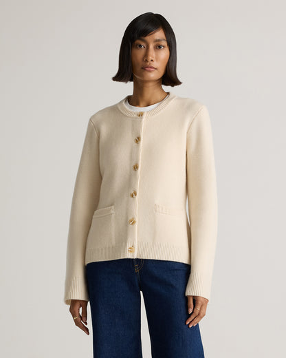 Quince Mongolian Cashmere Button Down Sweater - Small